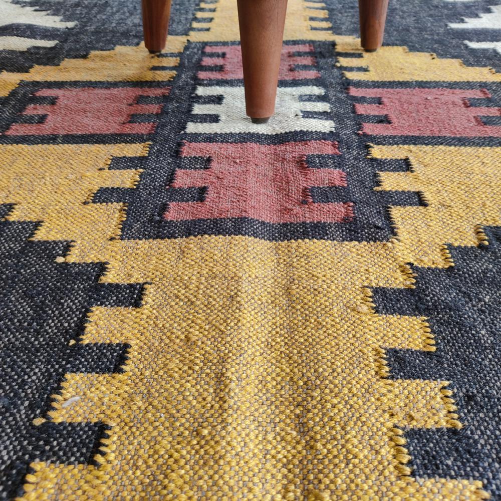 Wool Jute Boho Rug