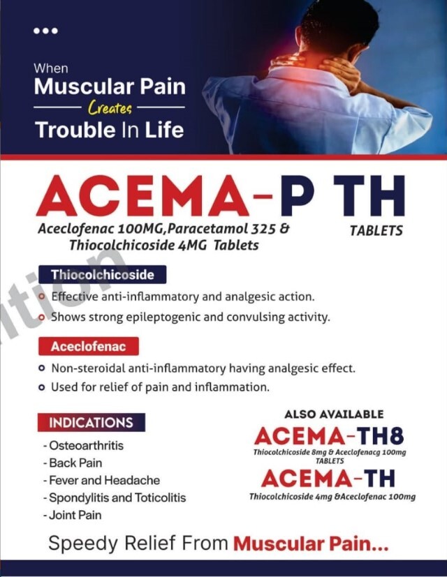 Aceclofenac Paracetamol Tab Tablets - Drug Type: General Medicines