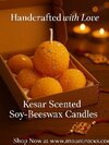 Kesar scented laddu candle
