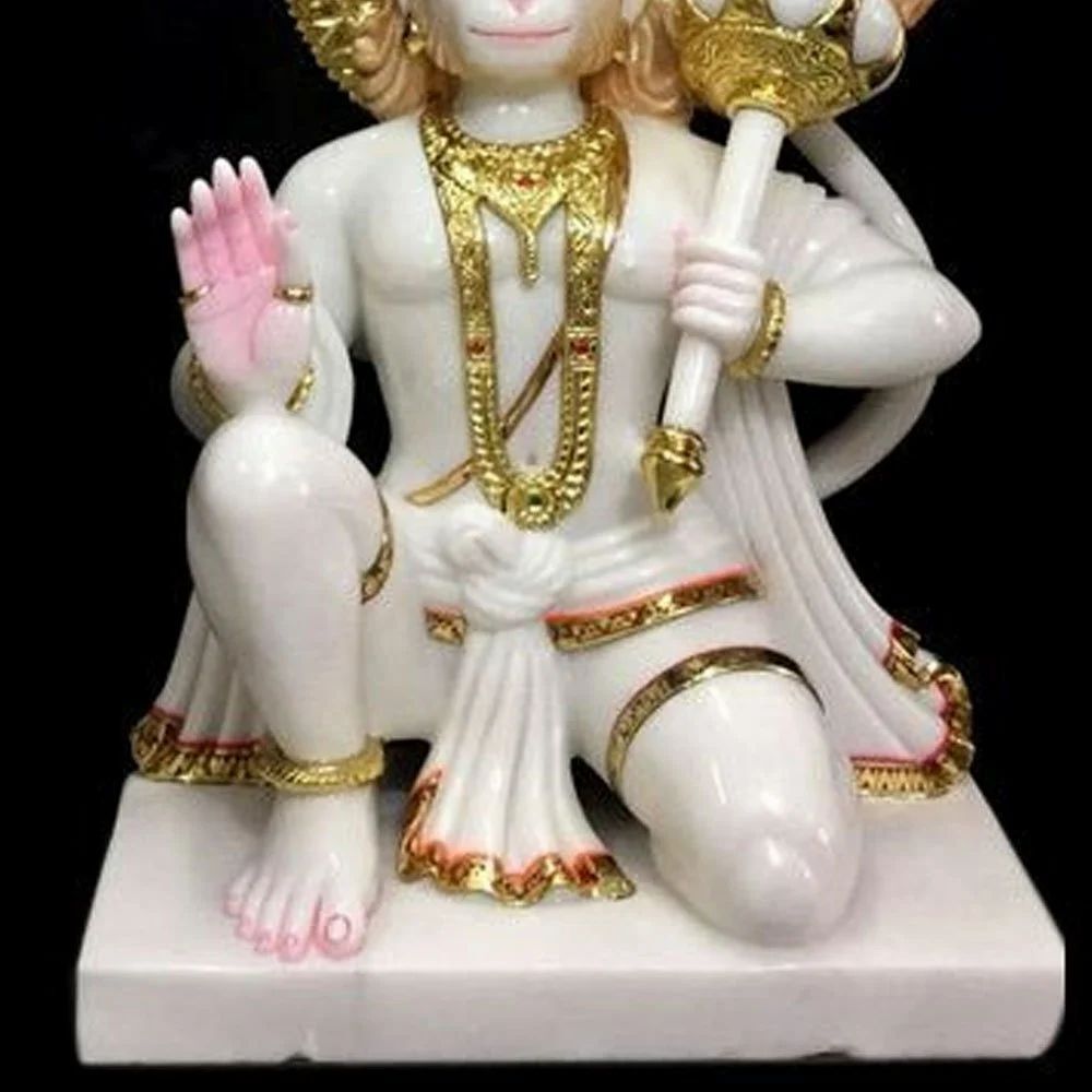 White Marble Hanuman Statue