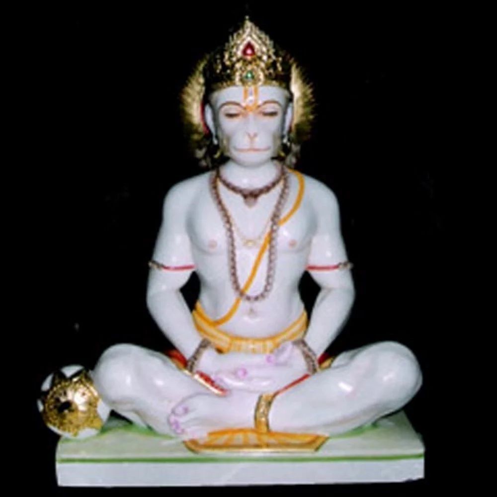White Marble Hanuman Statue