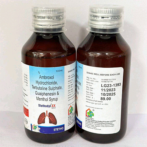 Ambroxol Hydrochloride Terbutaline Sulphate Guaiphenesin & Menthol Syrup - Drug Type: General Medicines