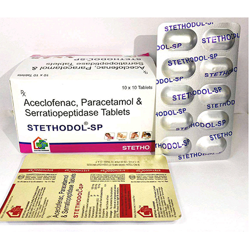 Aceclofenac Paracetamol & Serratiopeptidase Tablets