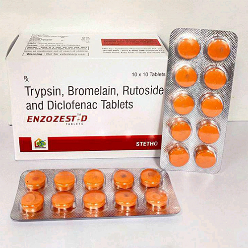 Trypsin Bromelain Rutoside And Diclofenac Tablets