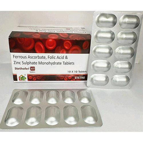 Ferrous Ascorbate Folic Acid & Zinc Sulphate Monohydrate Tablets