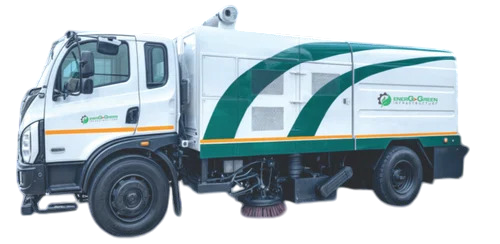 Road Sweeping Machine - Color: White (Base)