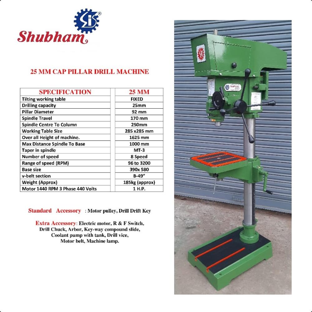 25mm Pillar Drill Machine Without Accessories