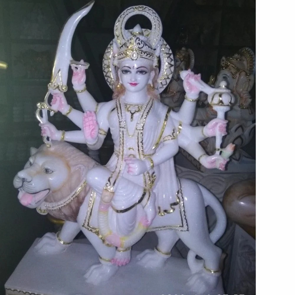 White Marble Durga Statue