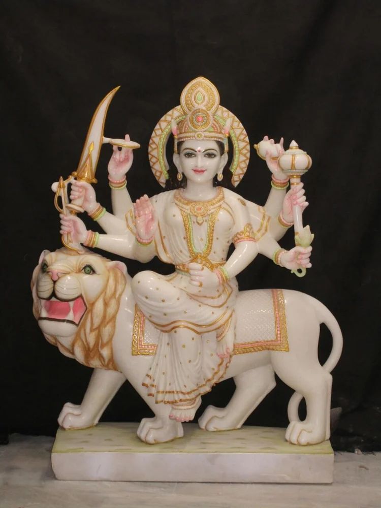 White Marble Durga Statue