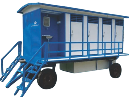 8 Seater Mobile Toilet Van - Color: Blue And White