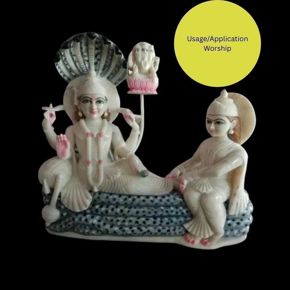 White Marble Laxmi Narayan Statue