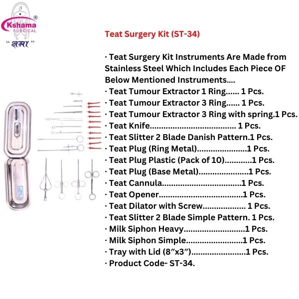 Teat Surgery Kit I Veterinary Surgical Instrument (1 Pcs)