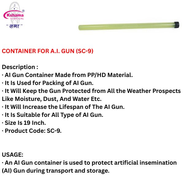 Container for A.I. Gun, Holder for One AI Gun (Pack of 4 Pcs)