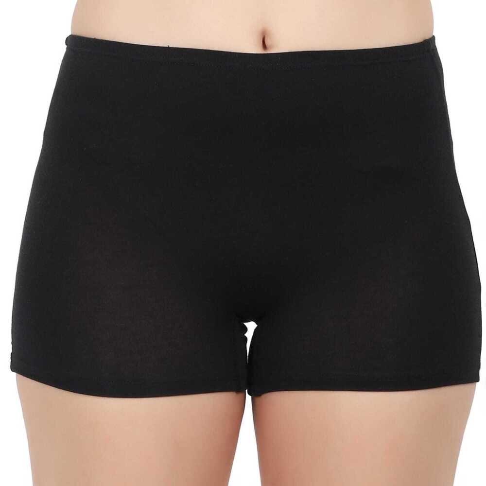 Black Color Shorty Panty - Design: Plain