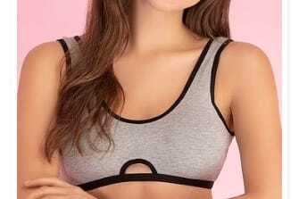 Racer Back Sports Bra - Color: Black