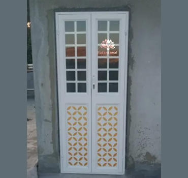 Double Leaf Simple French Door - Color: White