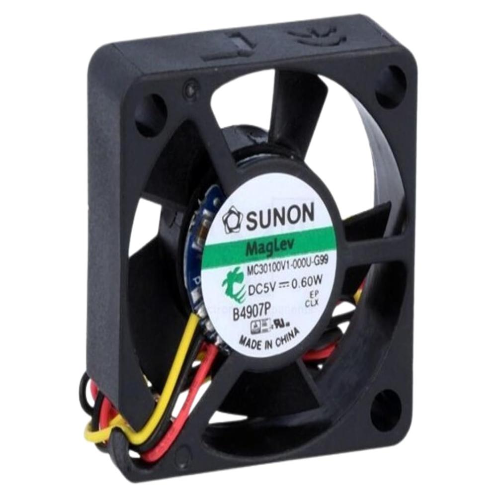 SUNON MC30100V1-000U-G99 Axial Fan 5V-0.60W DC Brushless Air Cooling Fan 9500 RPM 30 * 30 * 10mm 3Wire