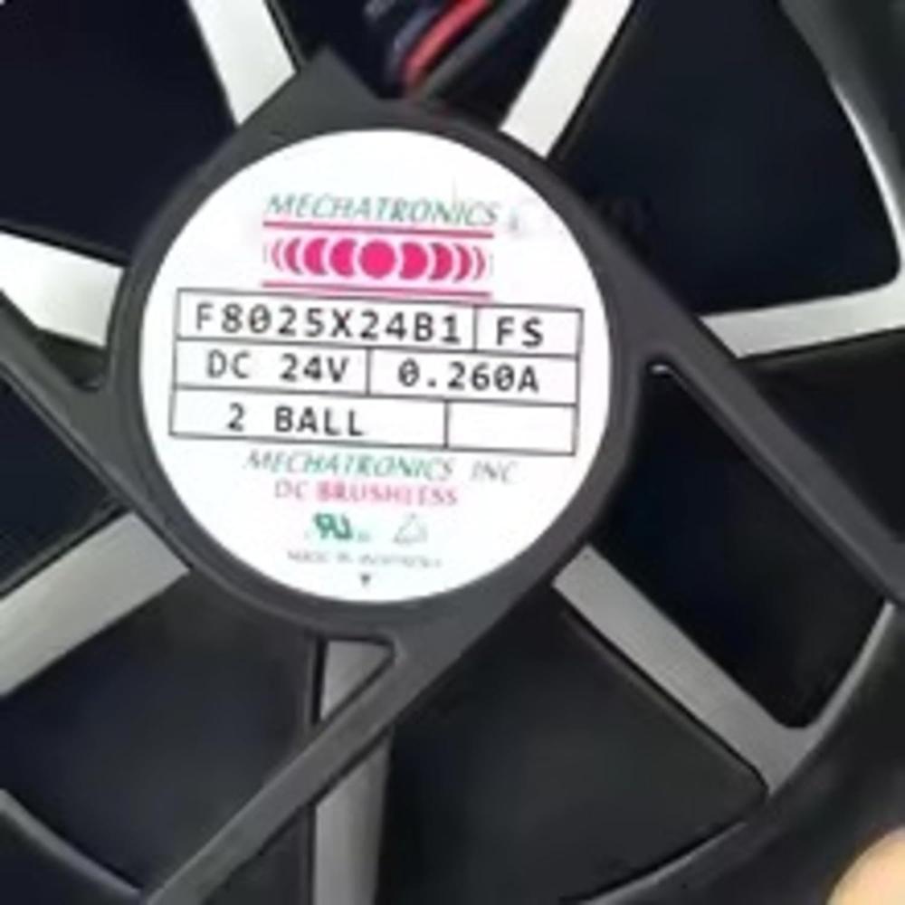 Mechatronics F8025X24B Axial Fan 24V-0.260A DC Brushless Air Cooling Fan 4200 RPM 80 * 80 * 25mm 2Wire