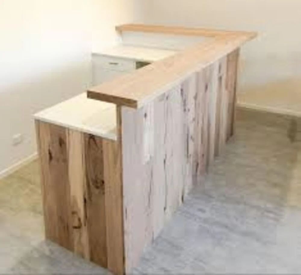 Straight Wooden Display Counter - Color: As Per Requirement Based