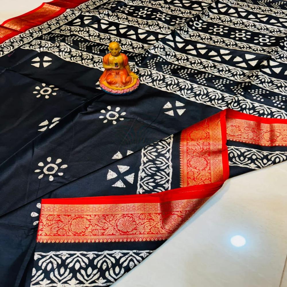 Women Cotton Saree - Color: Multicolour