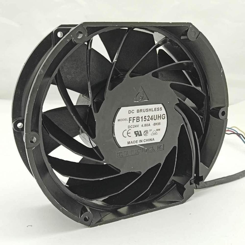 Delta FFB1524UHG Axial Fan 24V-4.80A DC Brushless Air Cooling Fan 5000 RPM 172 * 150 * 51mm 4Wire (Metal)