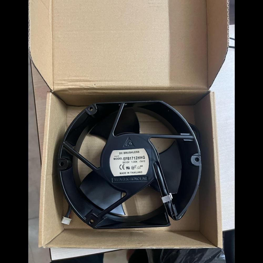Delta EFB1712HHG 12V-1.30A DC Brushless Air Cooling Fan 4500 RPM 172 * 150 * 38mm 3Wire (Metal)