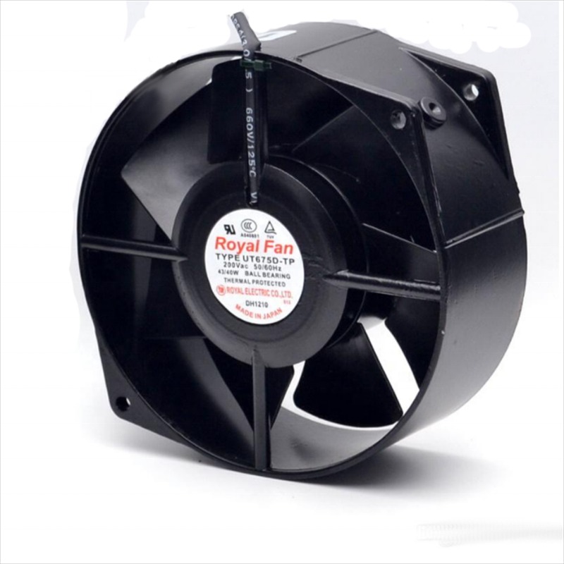ROYAL Fan UT675D-TP 172x150x55mm 200V AC 30/0.28A 43W 2750RPM 2wires High Temperature Cabinet Axial Server Cooling Fan