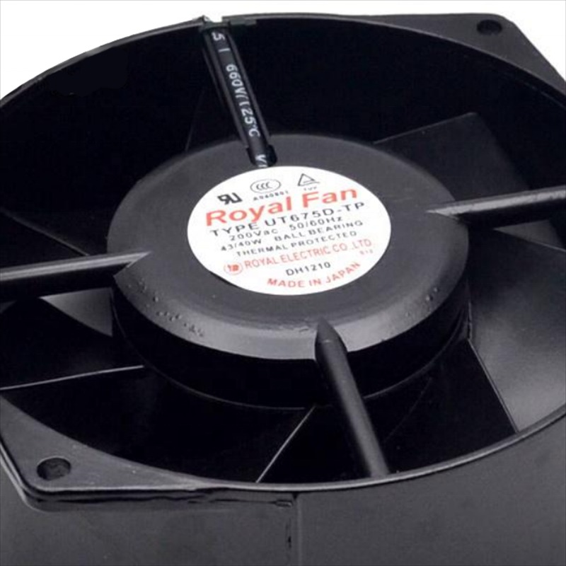 ROYAL Fan UT675D-TP 172x150x55mm 200V AC 30/0.28A 43W 2750RPM 2wires High Temperature Cabinet Axial Server Cooling Fan