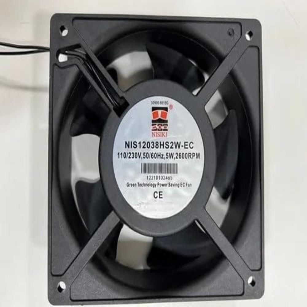 Nisiki NIS12038HS2W-EC Axial Fan, 230V AC, 50/60Hz, 5W DC Cooling Fan 2600 RPM 120 * 120 * 38mm (Plastic)