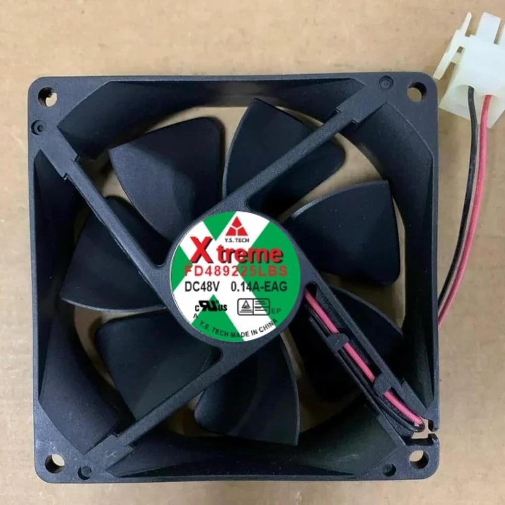 Y.S.Tech Fd489225Lbs Axial Fan 48V-0.14A Dc Brushless Air Cooling Fan 4500 Rpm 92 * 92 * 25Mm 2Wire - Color: Black
