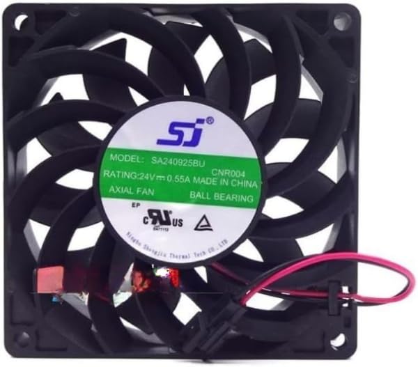 SJ SA240925BU Axial Fan 24V-0.55A DC Brushless Air Cooling Fan 5500 RPM 92 * 92 * 25mm 2Wire