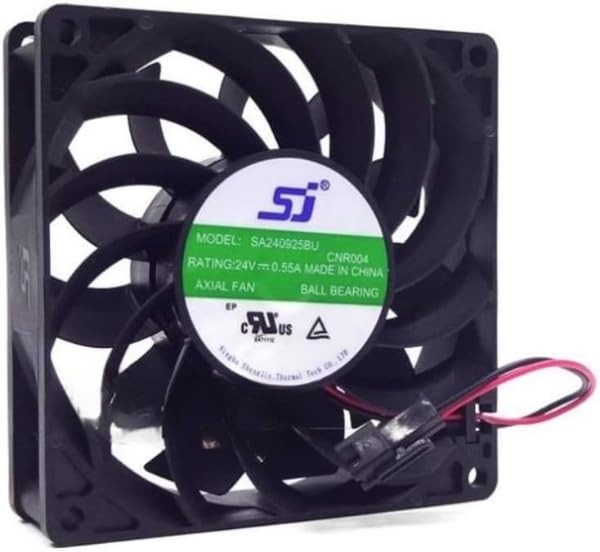 SJ SA240925BU Axial Fan 24V-0.55A DC Brushless Air Cooling Fan 5500 RPM 92 * 92 * 25mm 2Wire