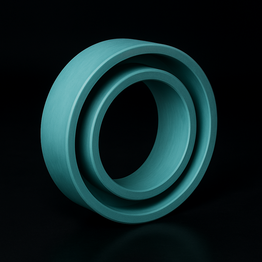 Self Lubricating Fiber Reinforced Composite Bearing - Color: Green / Red / Grey