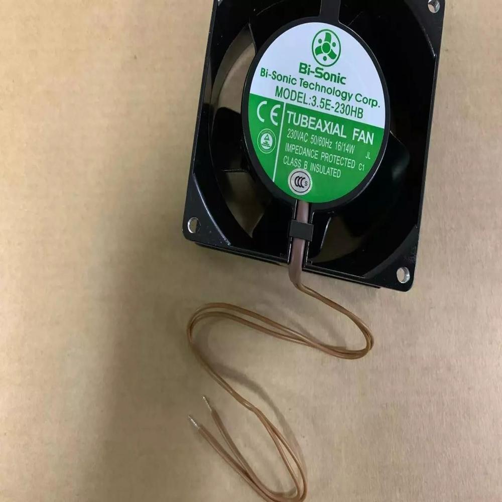 Bi-Sonic 3.5E-230HB Axial Fan 230V-50/60Hz 16/14W DC Brusshless Air Cooling Fan 2600 RPM 92 * 92 * 38mm 2Wire (Metal)