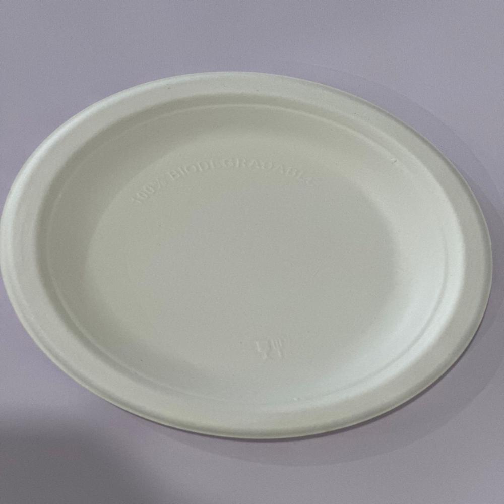 7 inch biodegradable plain plate