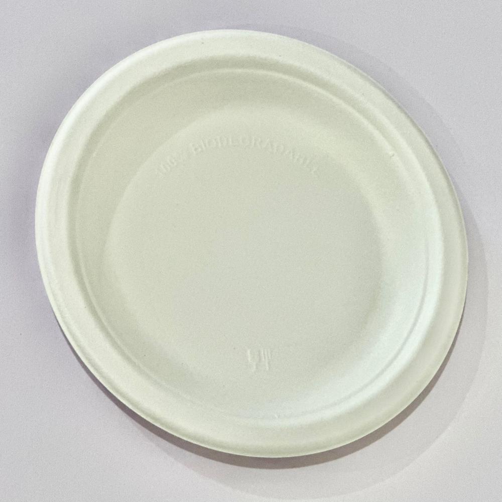 7 inch biodegradable plain plate (classic)