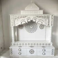Illay Work Home Mandir - Color: White