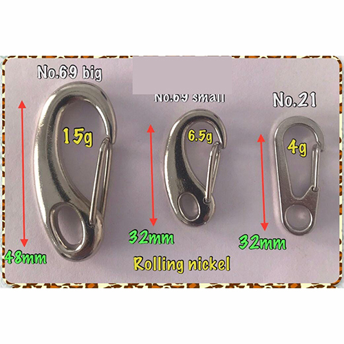 Rolling Nickel Dog Hook - Color: Silver