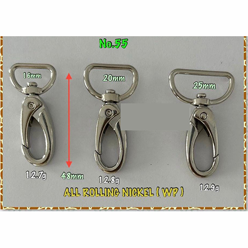 Rolling Nickel Dog Hook - Color: Silver