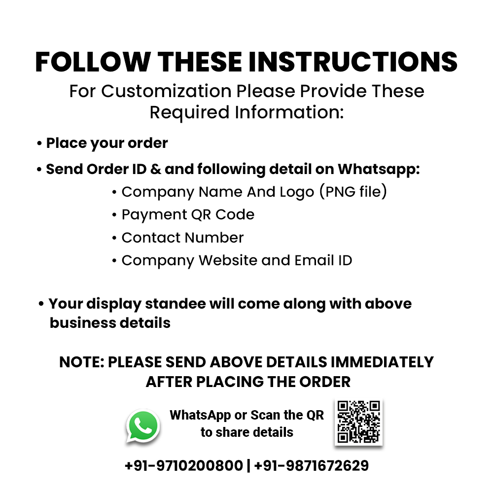 Quaapps 7x5 Inch UPI And Paytm QR Code Scanner Standee