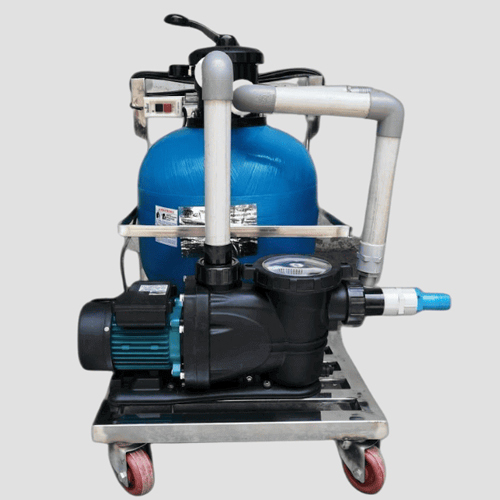 Swimming Pool Moving Filtration Plant - Color: Blue