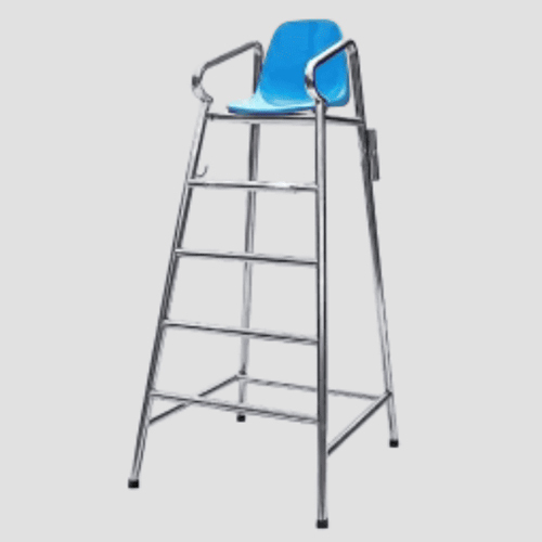 Swimming Pool Lifeguard Chair - Color: Silver