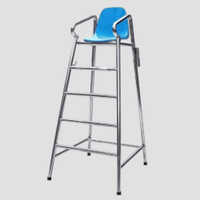 Swimming Pool Lifeguard Chair - Stainless Steel, Customizable Size, Silver Color | Uv-resistant, Waterproof Design, 1-year Warranty, Industrial Use