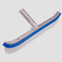 Swimming Pool Wall Brush - Stainless Steel & High-quality Plastic, 12-18 Inches Grey Rectangular Base - Manual Control, Robust Bristles For Stain Removal