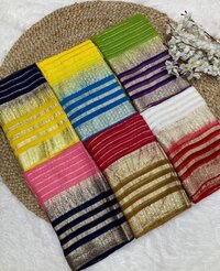 Pure Viscose Satin Sarees - Bust Size: 44 Inch (in)