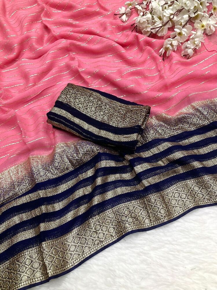 Pure Viscose Satin Sarees