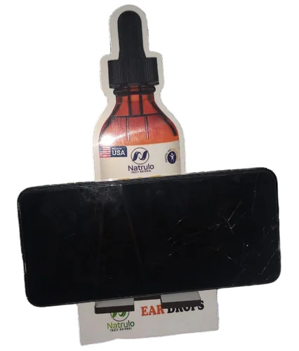 White Promotional Plastic Mobile Stand - Material: Mdf