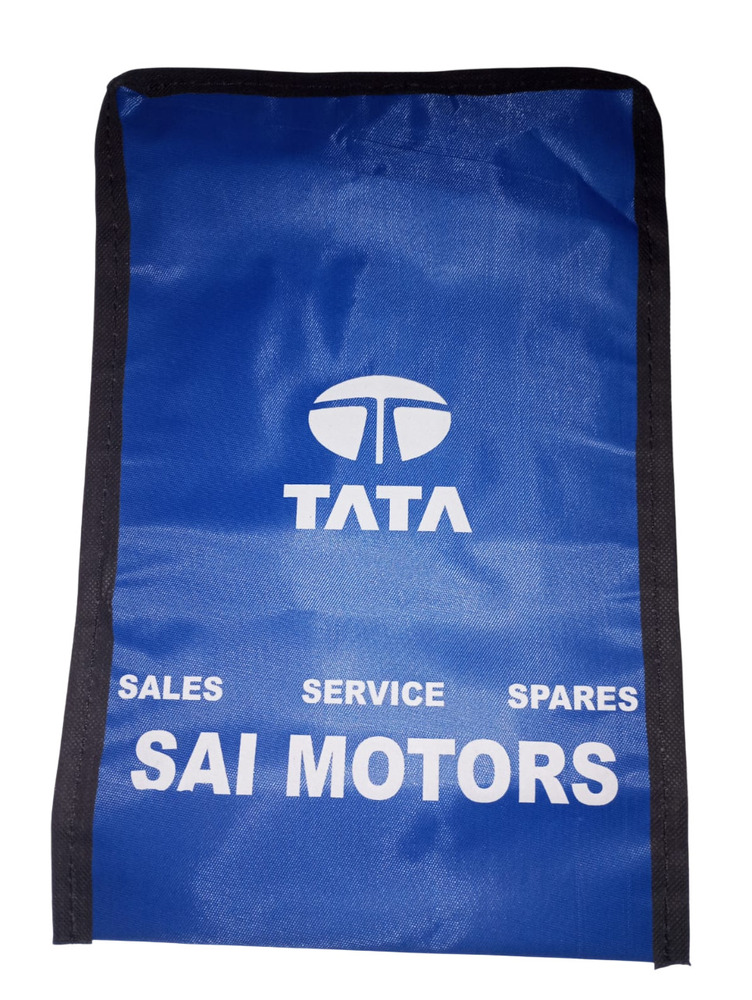 Polyester Printed Service Book Vehicle Pouch - Color: Blue