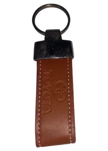 Leather Promotional Key Chain - Color: Brown