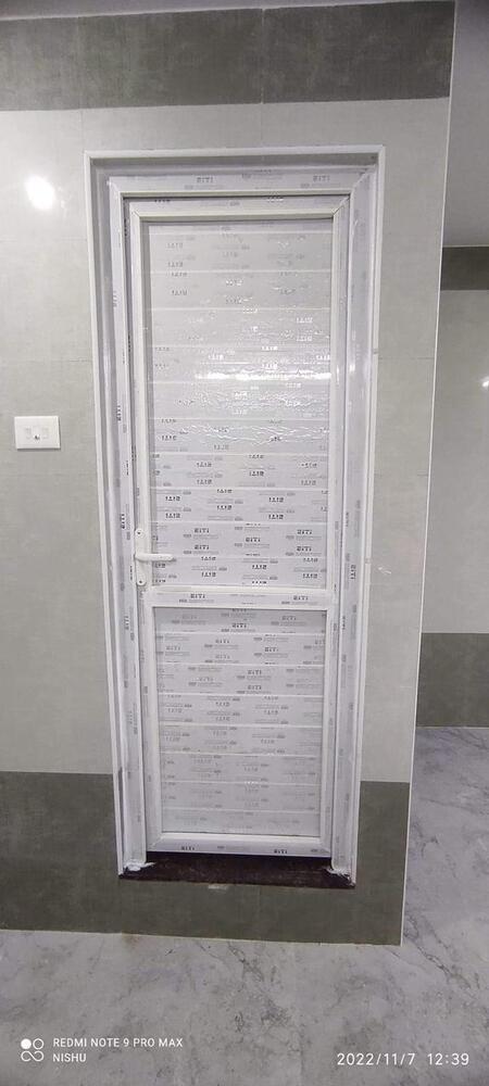 White Upvc Door - Design: Plain